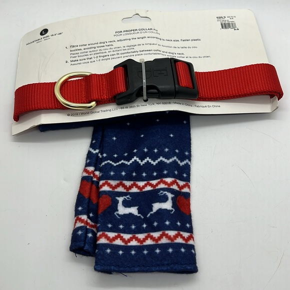 NWT ED Ellen DeGeneres Scarf Pet Collar, Large - Picture 3 of 3